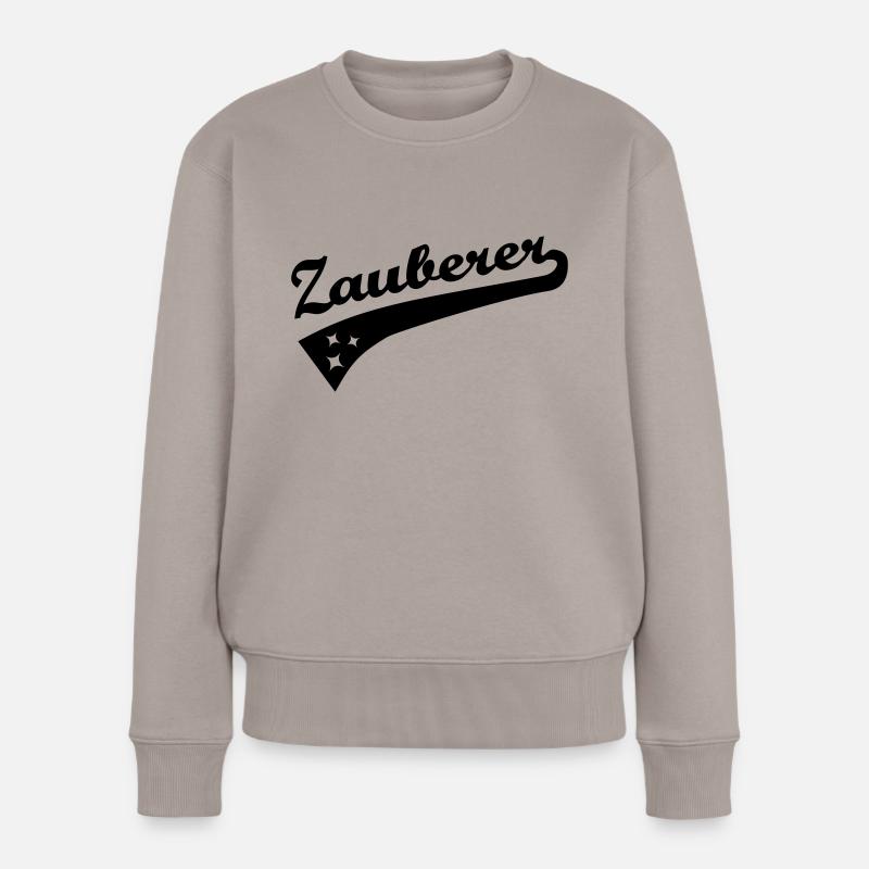 Zauberer - Frauen Premium Bio Pullover - Taupe