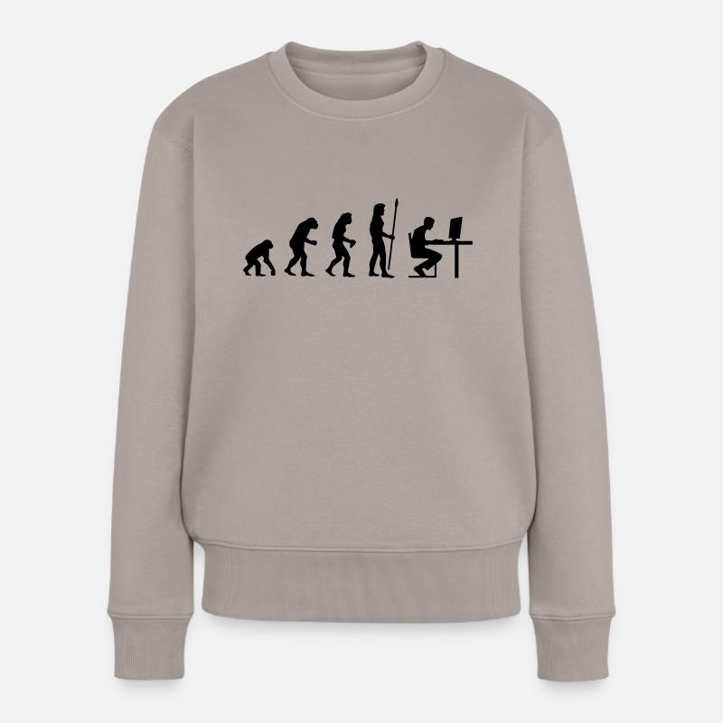 evolution_pc_gamer2 - Women's Premium Organic Jumper - taupe