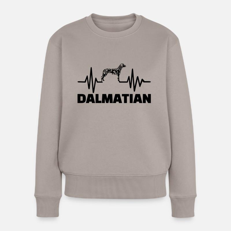 Dalmatiner - Frauen Premium Bio Pullover - Taupe