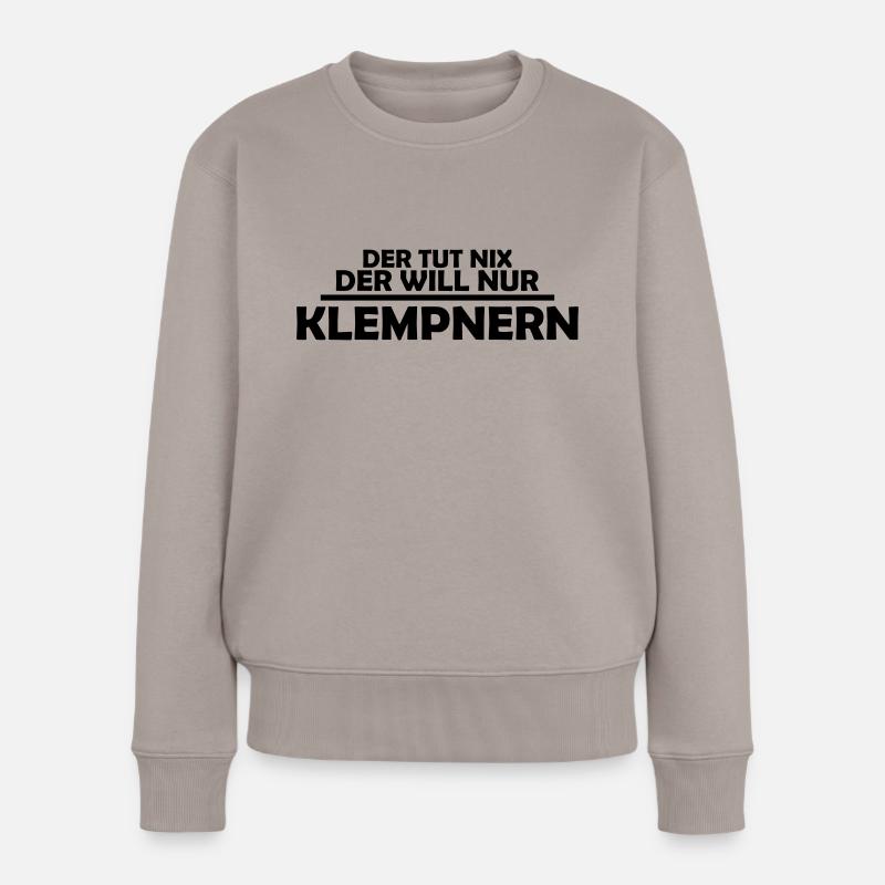klempnern - Frauen Premium Bio Pullover - Taupe