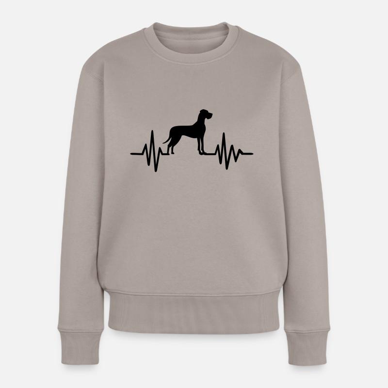 Dogge - Frauen Premium Bio Pullover - Taupe