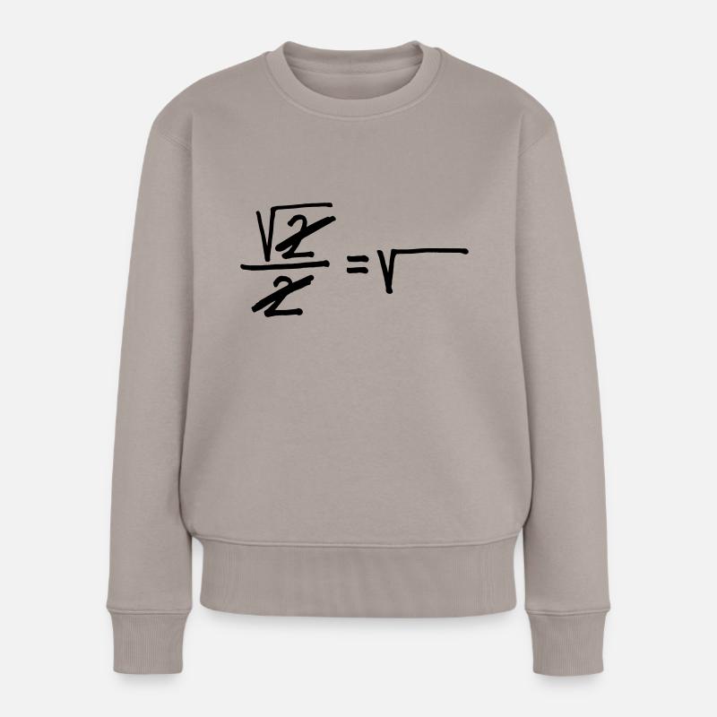 Maths - Women's Premium Organic Jumper - taupe