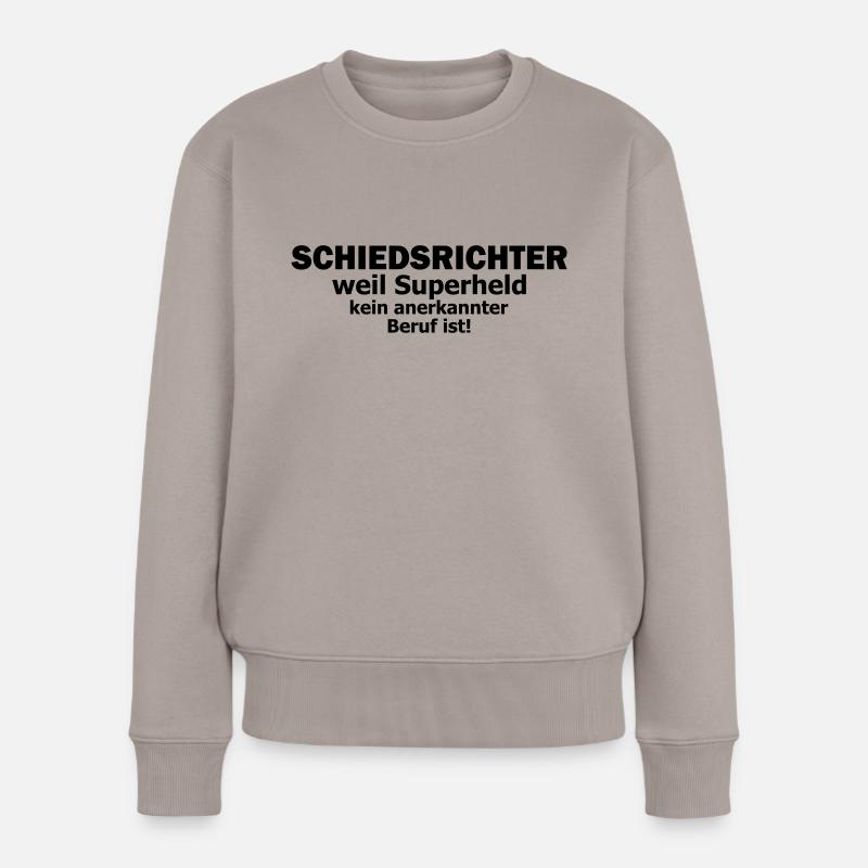 schiedsrichter - Frauen Premium Bio Pullover - Taupe