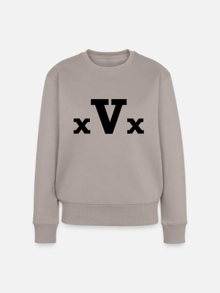 xVx - Straight Edge Vegan - Frauen Premium Bio Pullover - Taupe