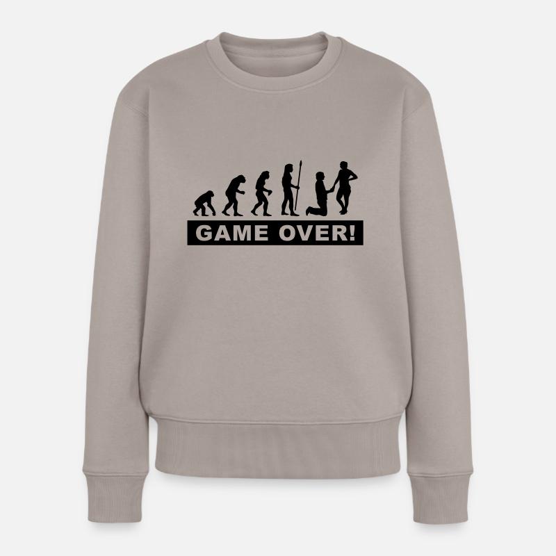 Bachelor-Junge - Frauen Premium Bio Pullover - Taupe