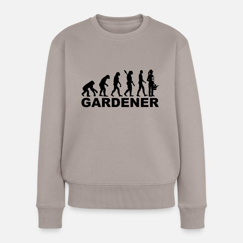 Gärtnerin - Frauen Premium Bio Pullover - Taupe