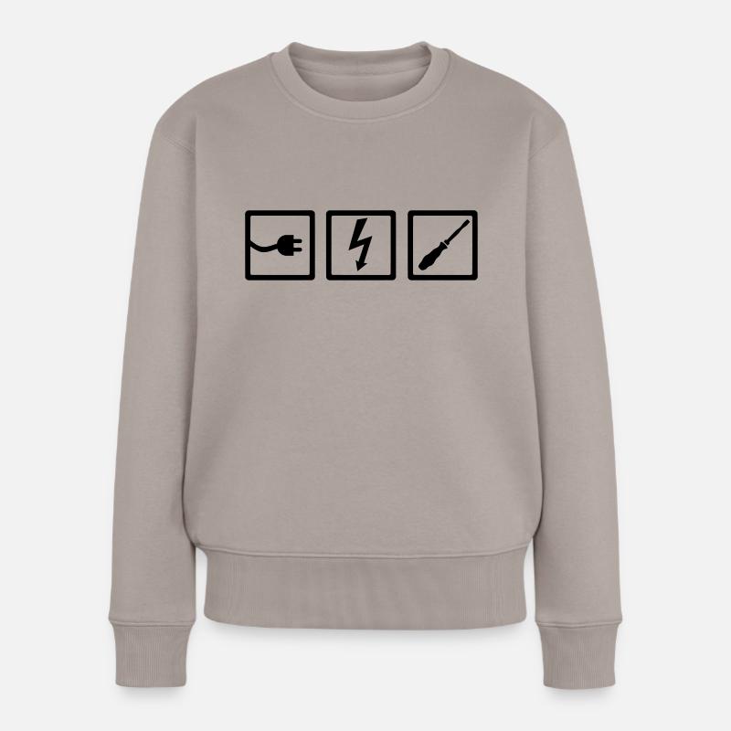 Elektriker - Frauen Premium Bio Pullover - Taupe