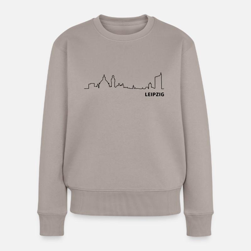 Leipzig - Frauen Premium Bio Pullover - Taupe