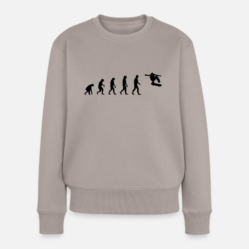 Evolution Skate - Women's Premium Organic Jumper - taupe