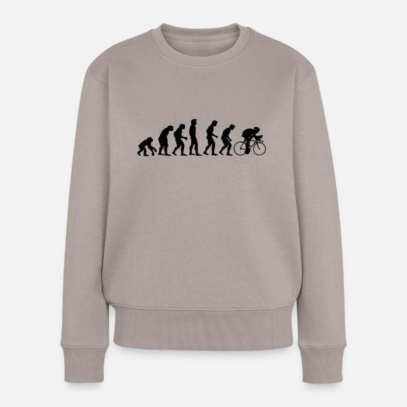 fahrrad_evolution - Frauen Premium Bio Pullover - Taupe