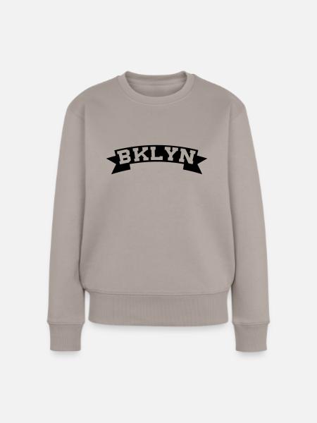 BKLYN / BROOKLYN - Frauen Premium Bio Pullover - Taupe