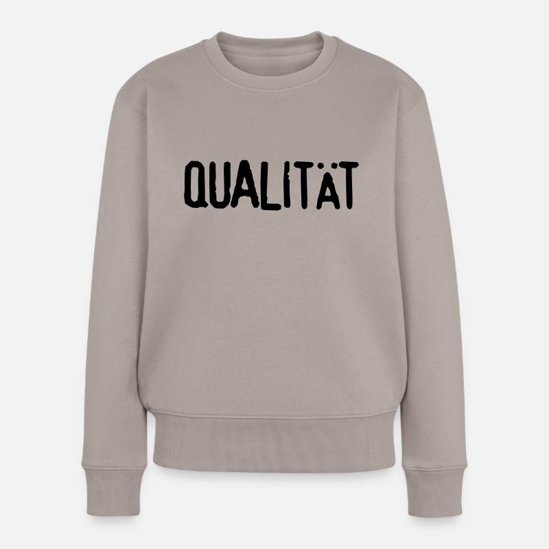 qualität - Frauen Premium Bio Pullover - Taupe
