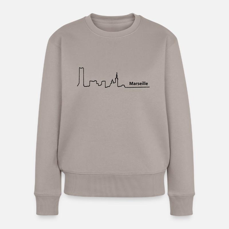 Marseille horizon - Pull Premium bio Femme - taupe