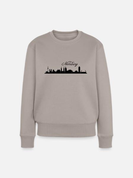 Nürnberger Skyline - Frauen Premium Bio Pullover - Taupe