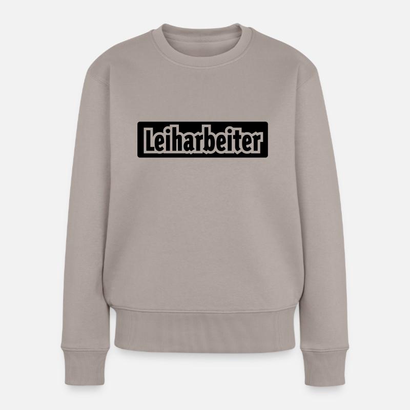 leiharbeiter - Frauen Premium Bio Pullover - Taupe