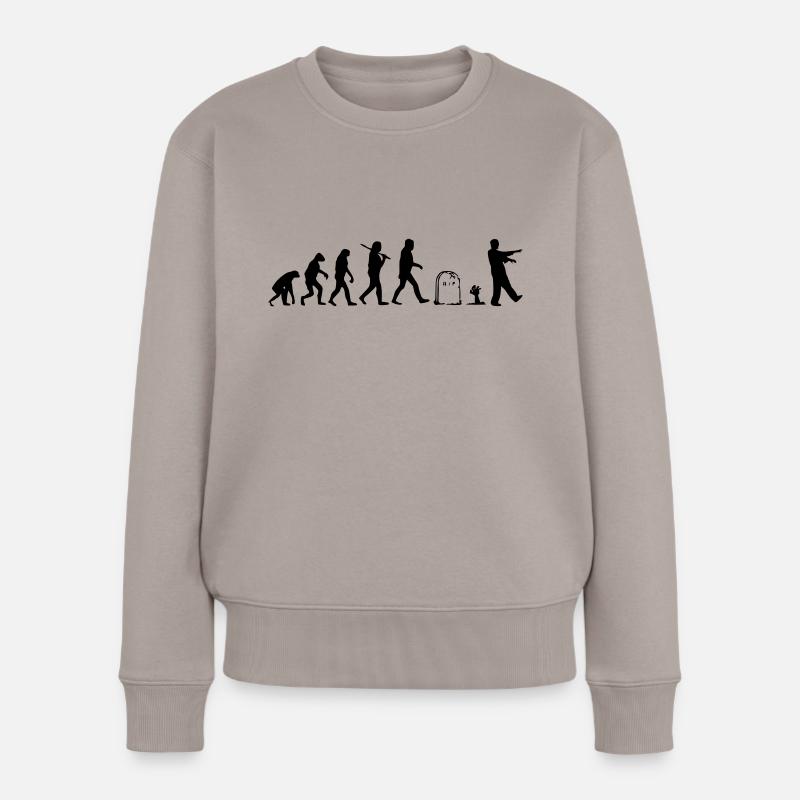 Evolution - Frauen Premium Bio Pullover - Taupe