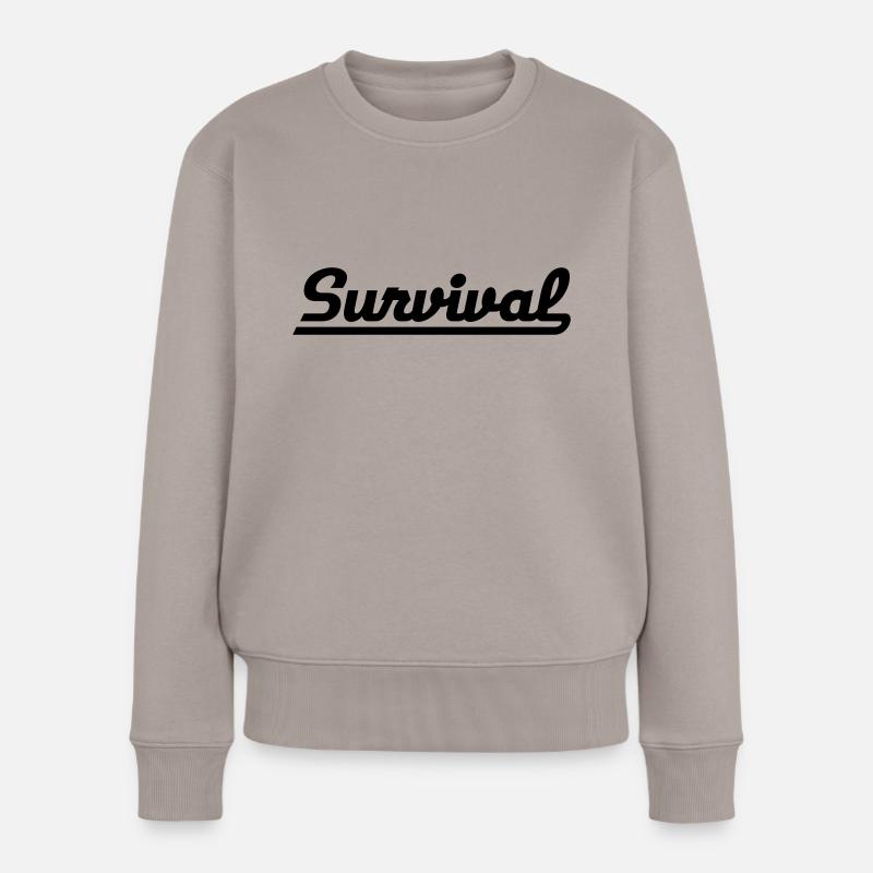 survival - Frauen Premium Bio Pullover - Taupe