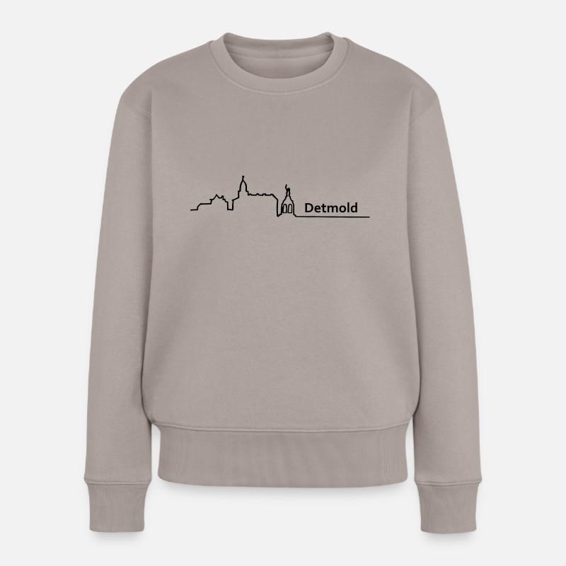 detmold skyline - Frauen Premium Bio Pullover - Taupe