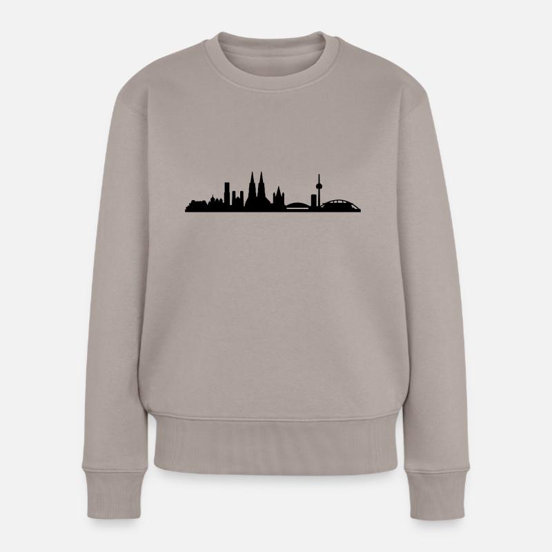 Skyline - Köln - Frauen Premium Bio Pullover - Taupe