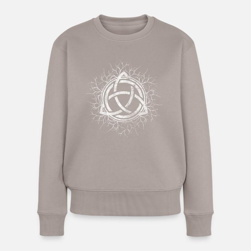 Triquetra - Frauen Premium Bio Pullover - Taupe