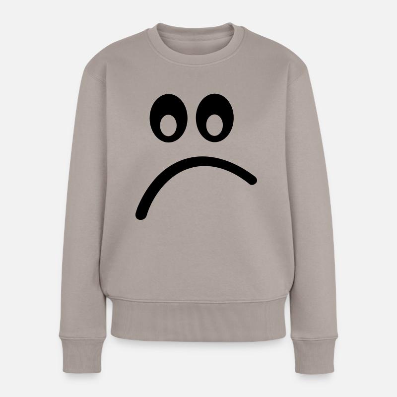 Smiley - Frauen Premium Bio Pullover - Taupe