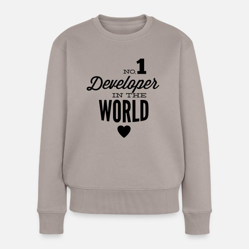 Bester Entwickler der Welt - Frauen Premium Bio Pullover - Taupe