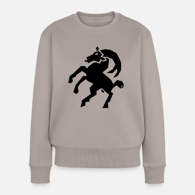 Steinbock - Frauen Premium Bio Pullover - Taupe