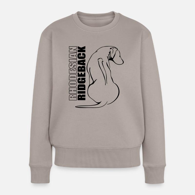 RHODESIAN RIDGEBACK PROFIL Wilsigns - Frauen Premium Bio Pullover - Taupe