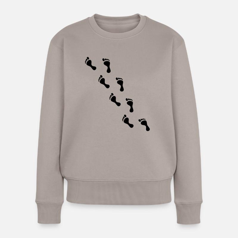 Spuren - Frauen Premium Bio Pullover - Taupe