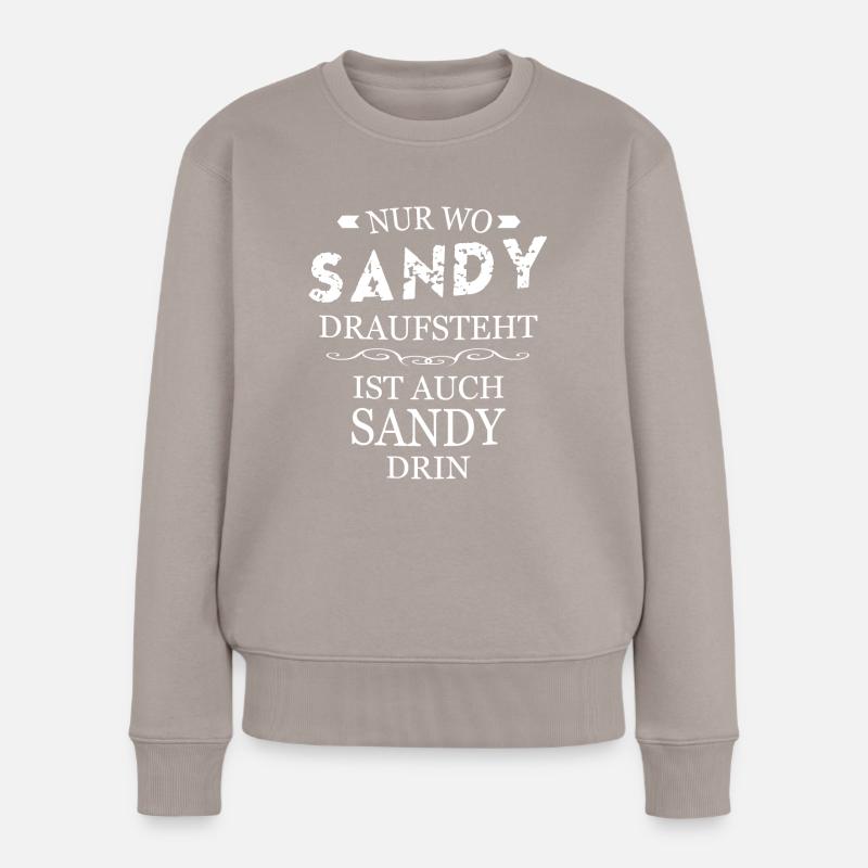 Sandy - Frauen Premium Bio Pullover - Taupe