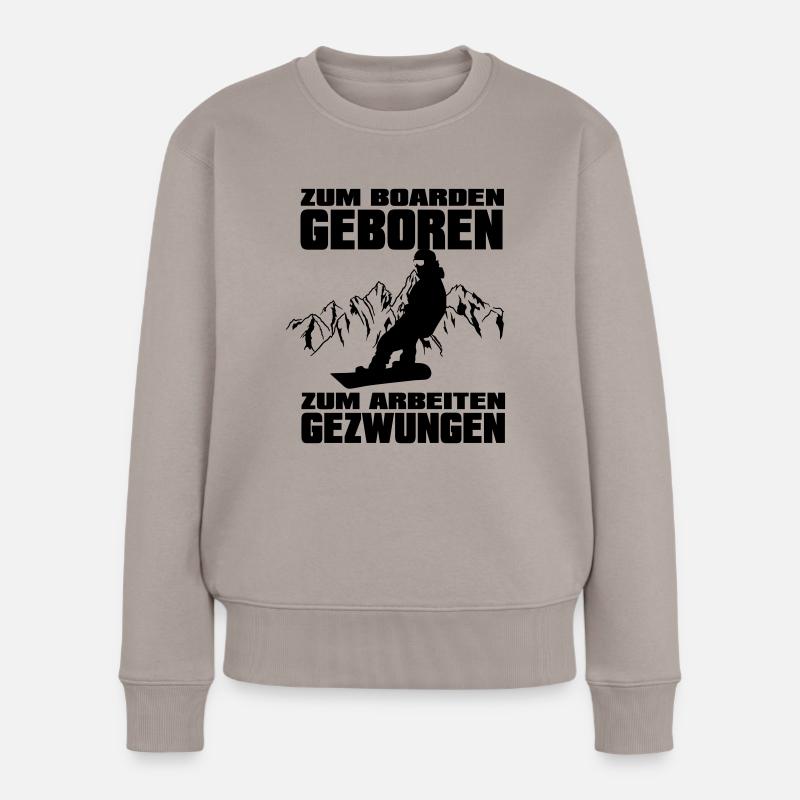 snowboard - Frauen Premium Bio Pullover - Taupe