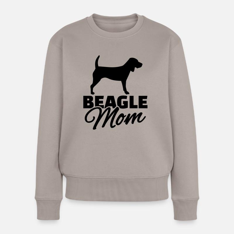 Beagle - Frauen Premium Bio Pullover - Taupe