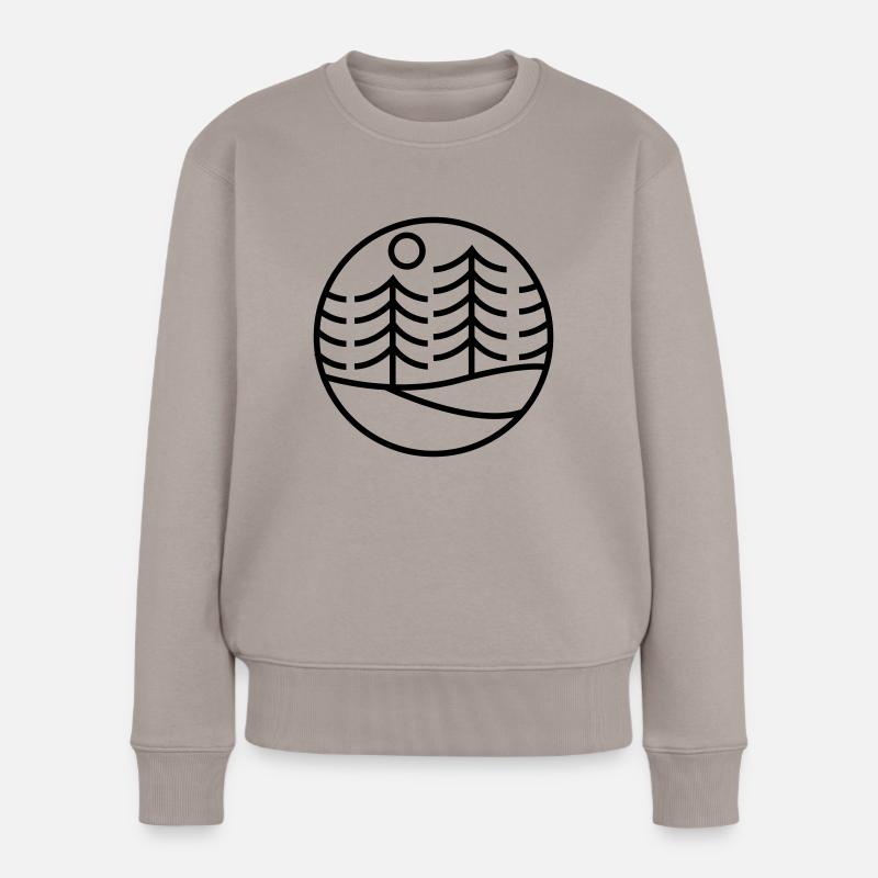 Baum Circle - Frauen Premium Bio Pullover - Taupe