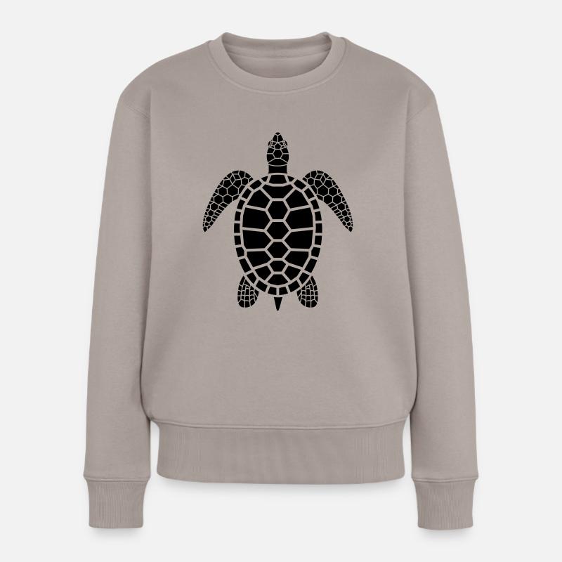 Turtle - Frauen Premium Bio Pullover - Taupe