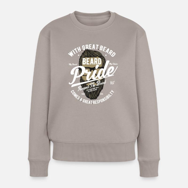 Beard Pride 2 - Women's Premium Organic Jumper - taupe