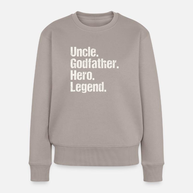 Cooles Onkel Design - Frauen Premium Bio Pullover - Taupe