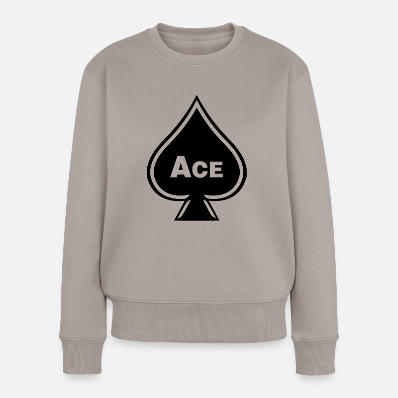 ace - Frauen Premium Bio Pullover - Taupe