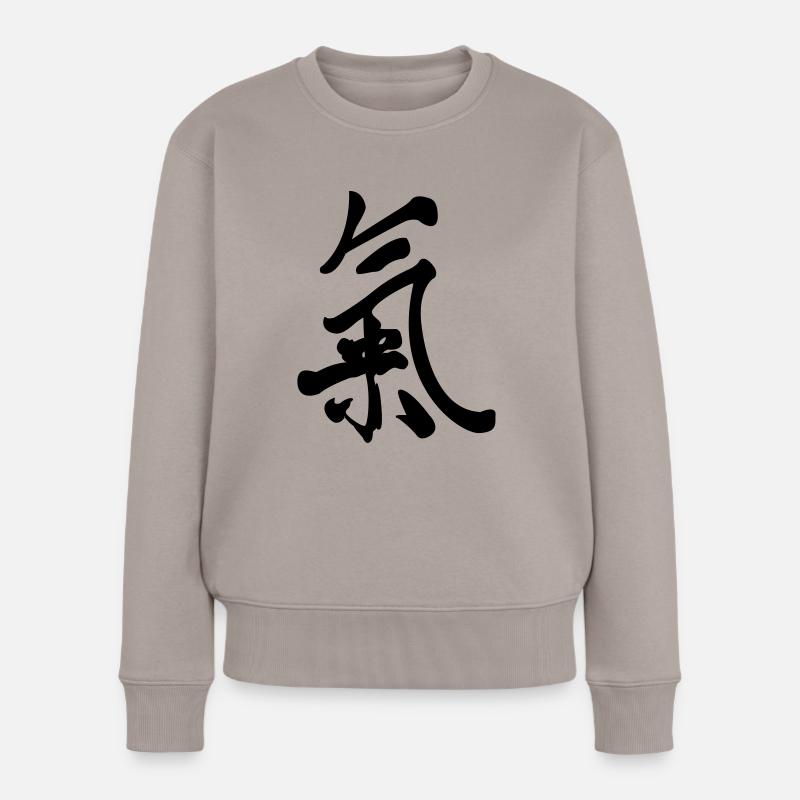 Chi (Qi) - Frauen Premium Bio Pullover - Taupe