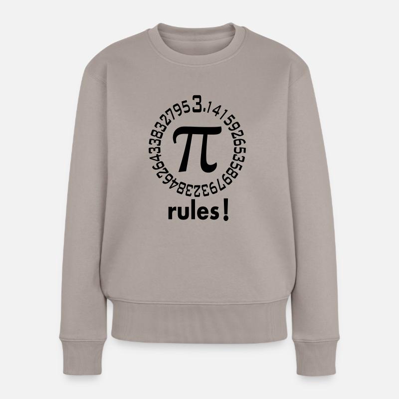 Pi_rules_! - Frauen Premium Bio Pullover - Taupe