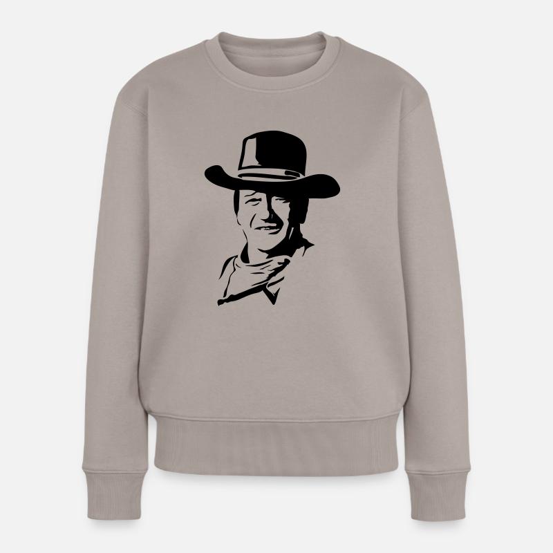 wayne - Frauen Premium Bio Pullover - Taupe