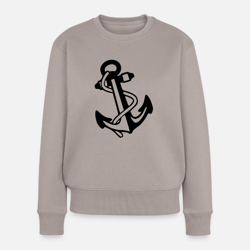 Anker - Frauen Premium Bio Pullover - Taupe