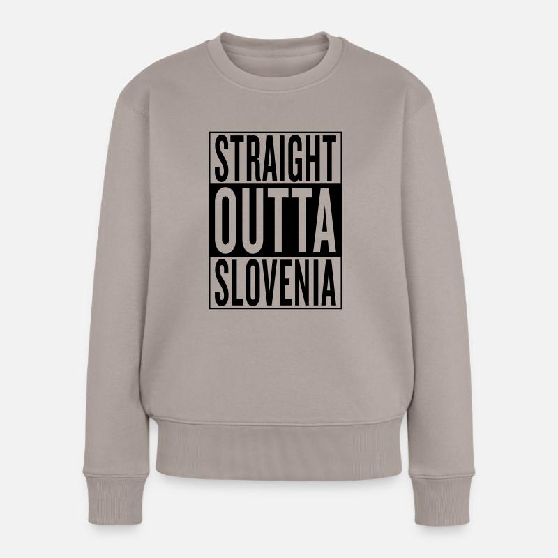 Slovenia - Frauen Premium Bio Pullover - Taupe