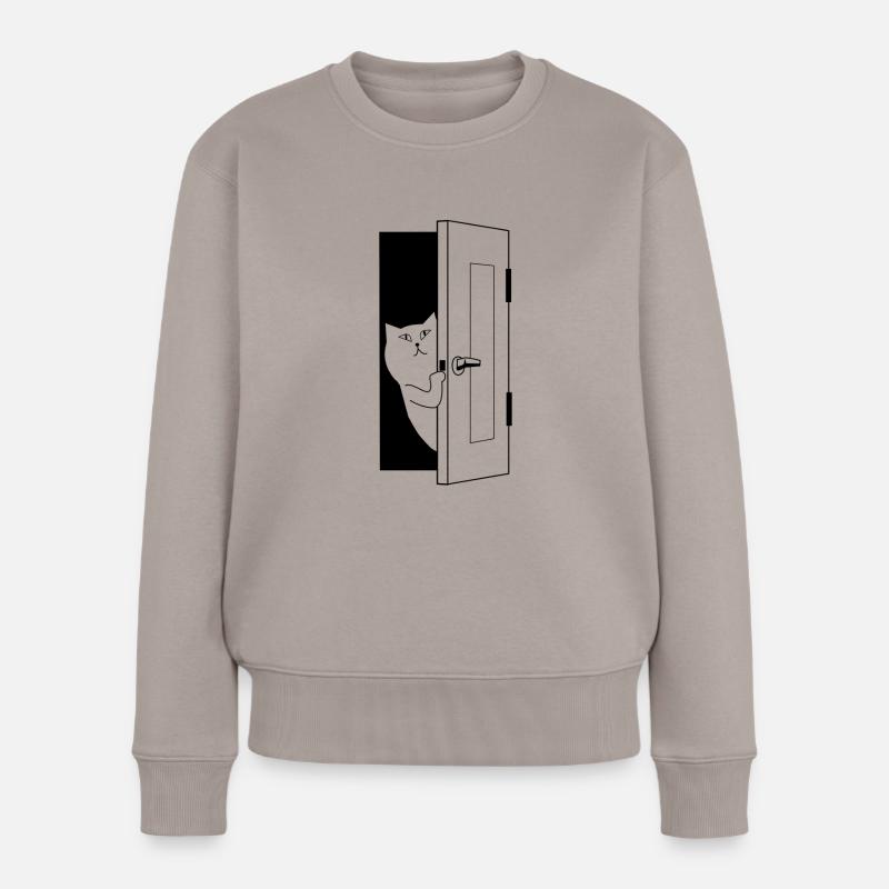 chat - Pull Premium bio Femme - taupe