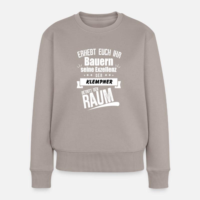 Klempner - Frauen Premium Bio Pullover - Taupe