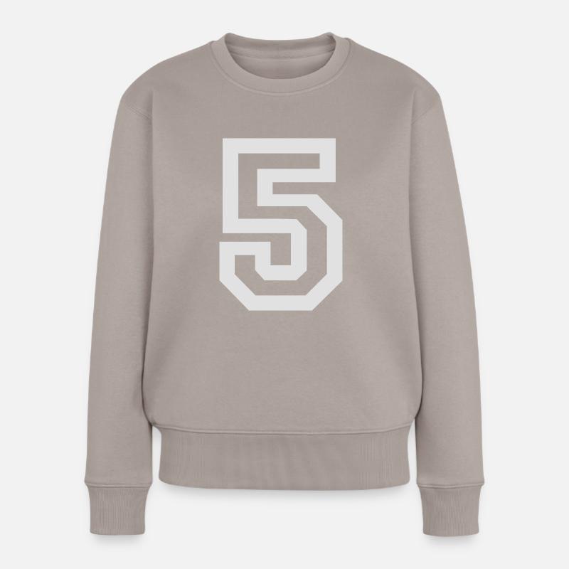 5te - Frauen Premium Bio Pullover - Taupe