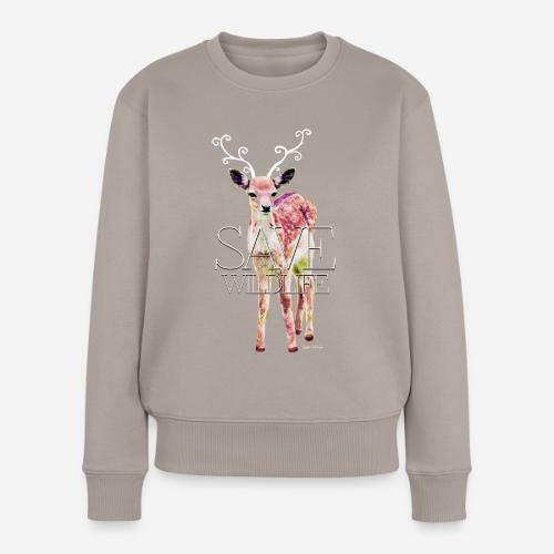 Reh - Frauen Premium Bio Pullover
