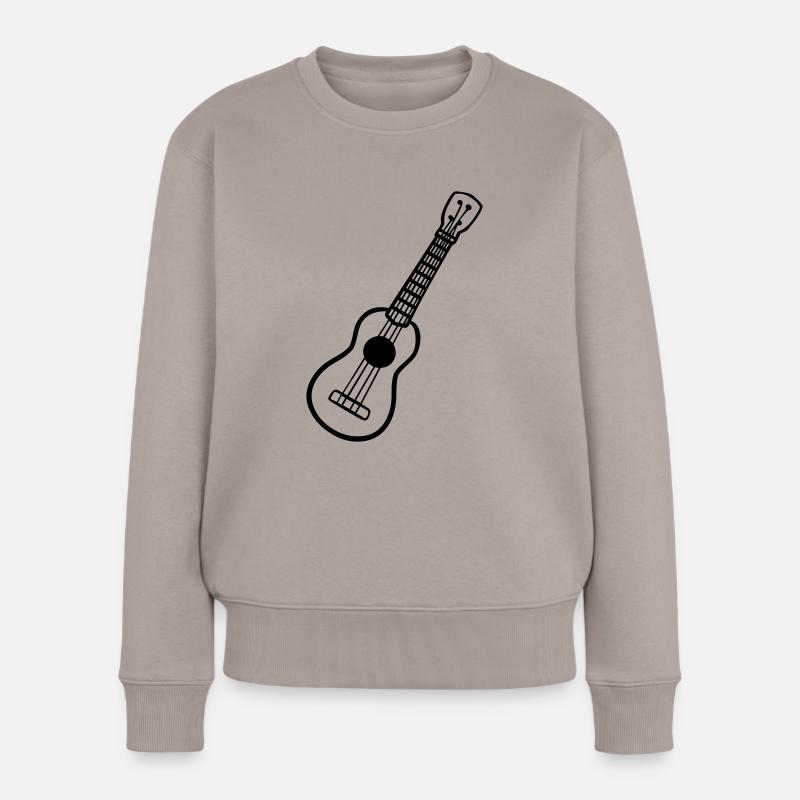 Ukulele - Frauen Premium Bio Pullover - Taupe