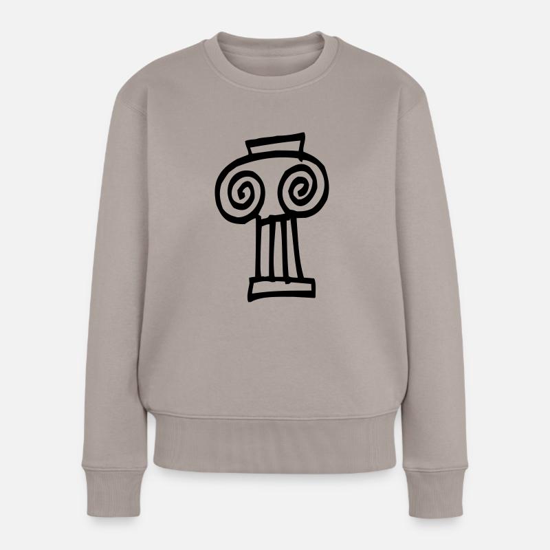 Colonne grecque 2 - Pull Premium bio Femme - taupe