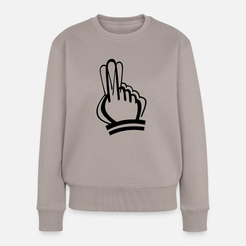 Nein, nein - Frauen Premium Bio Pullover - Taupe