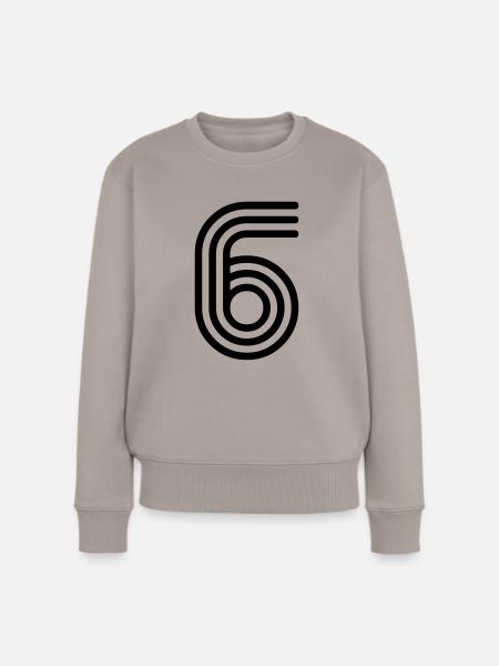 6 sechs six - Frauen Premium Bio Pullover - Taupe